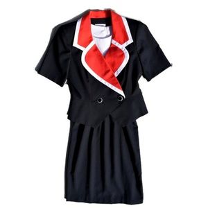 VTG 80s Dress Suit Black, White, and Red M / L